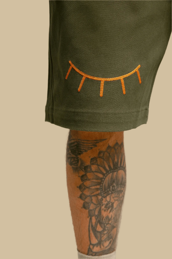 AT A GLANCE・Cargo shorts・Forest green