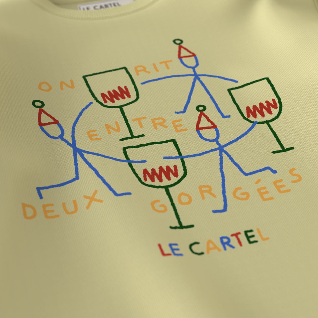 ENTRE DEUX GORGÉES・Crewneck unisex・Cream