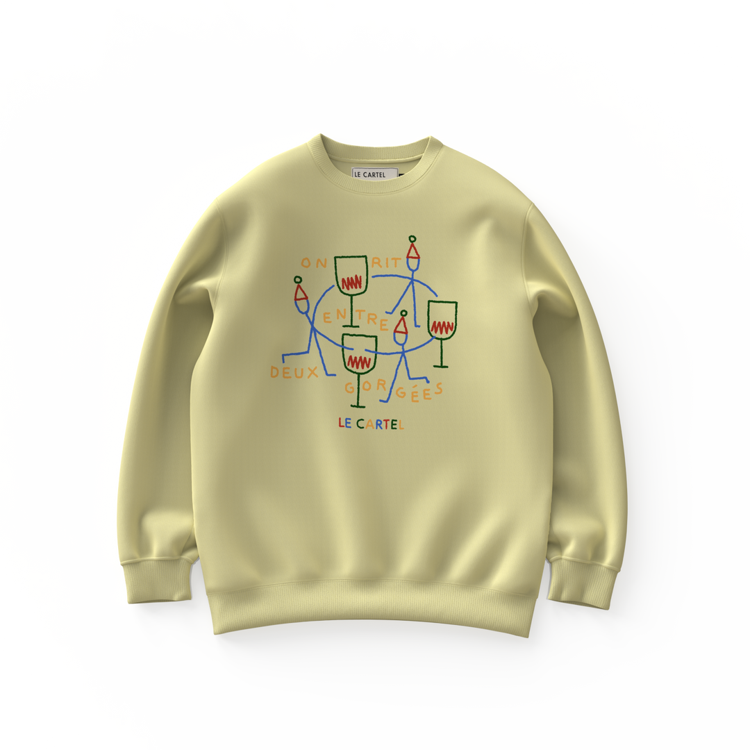 ENTRE DEUX GORGÉES・Crewneck unisex・Cream