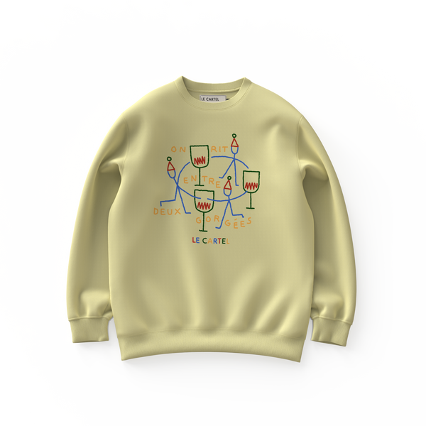 ENTRE DEUX GORGÉES・Crewneck unisex・Cream