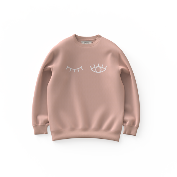 CLIN D'ŒIL・Crewneck unisex・Rose dust