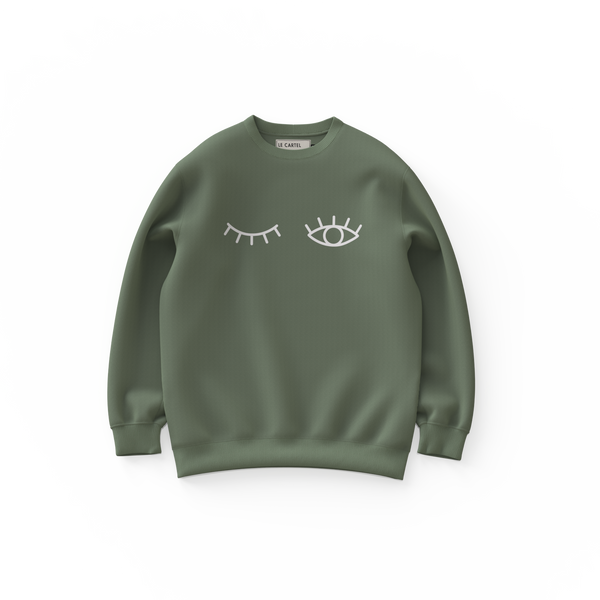 CLIN D'ŒIL・Crewneck unisex・Sage green