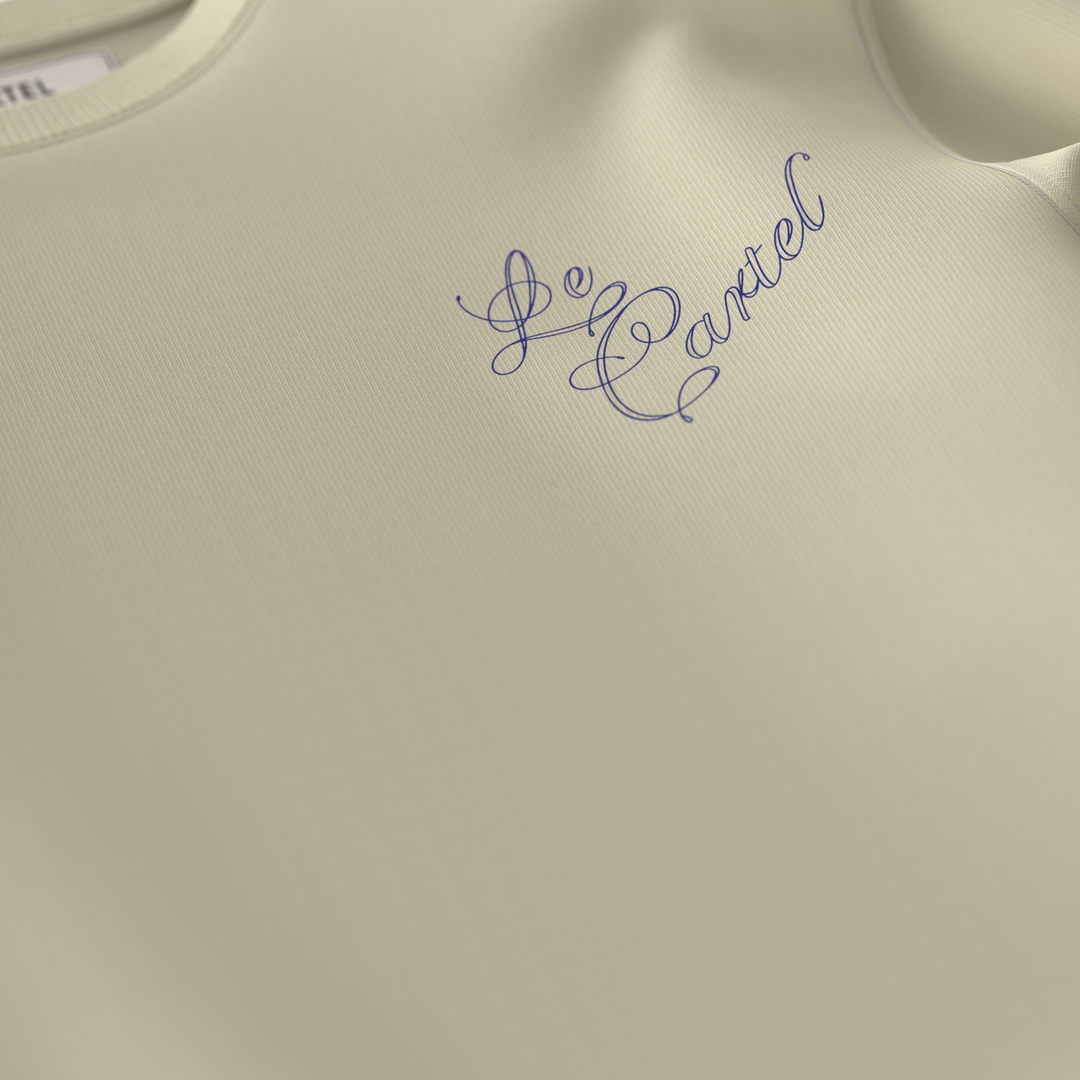 COMBUSTION LENTE・Crewneck ample unisexe・Crème