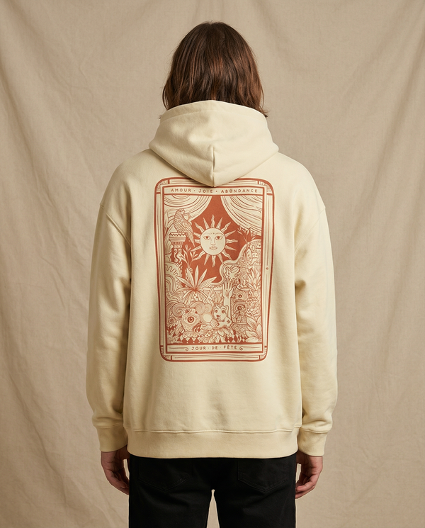 JOUR DE FÊTE ・ Hoodie unisexe ・ Cream