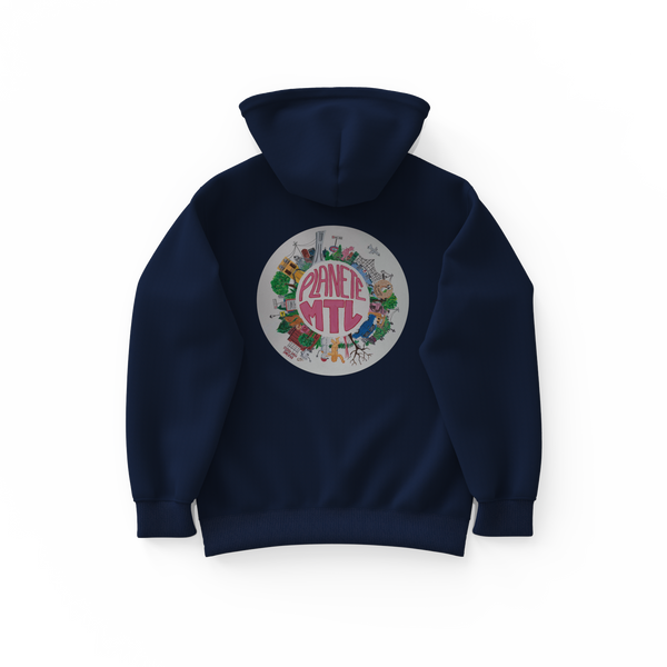 PLANET MTL・Hoodie unisex・Navy blue
