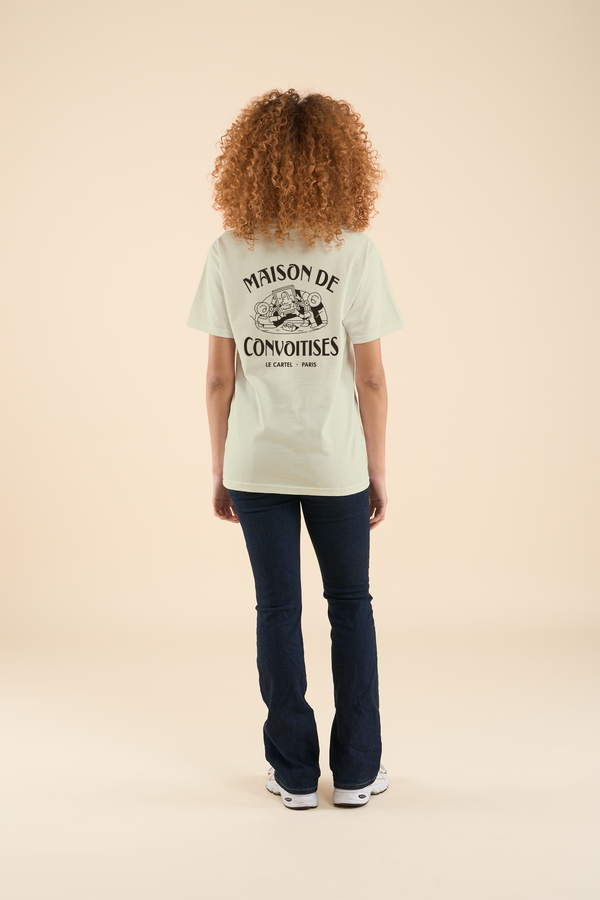 MAISON DE CONVOITISES・T-shirt unisexe・Blanc cassé