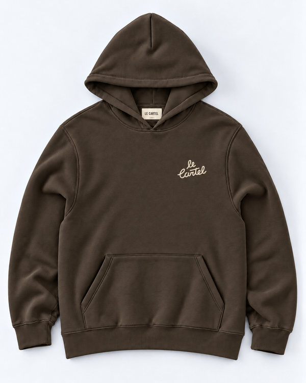 NEW OG・Hoodie unisexe brodé・Chocolat