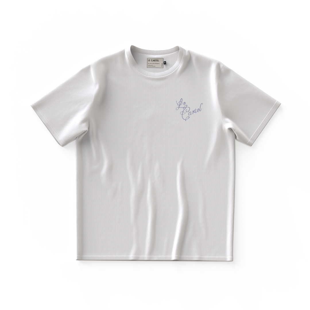 COMBUSTION LENTE・T-shirt ample unisexe・Blanc