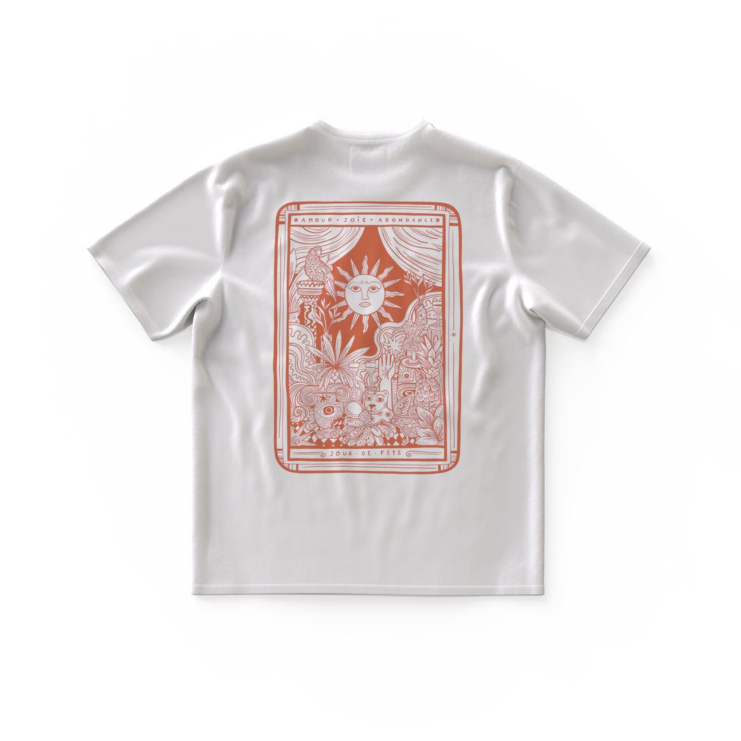 JOUR DE FÊTE・Unisex T-shirt・White