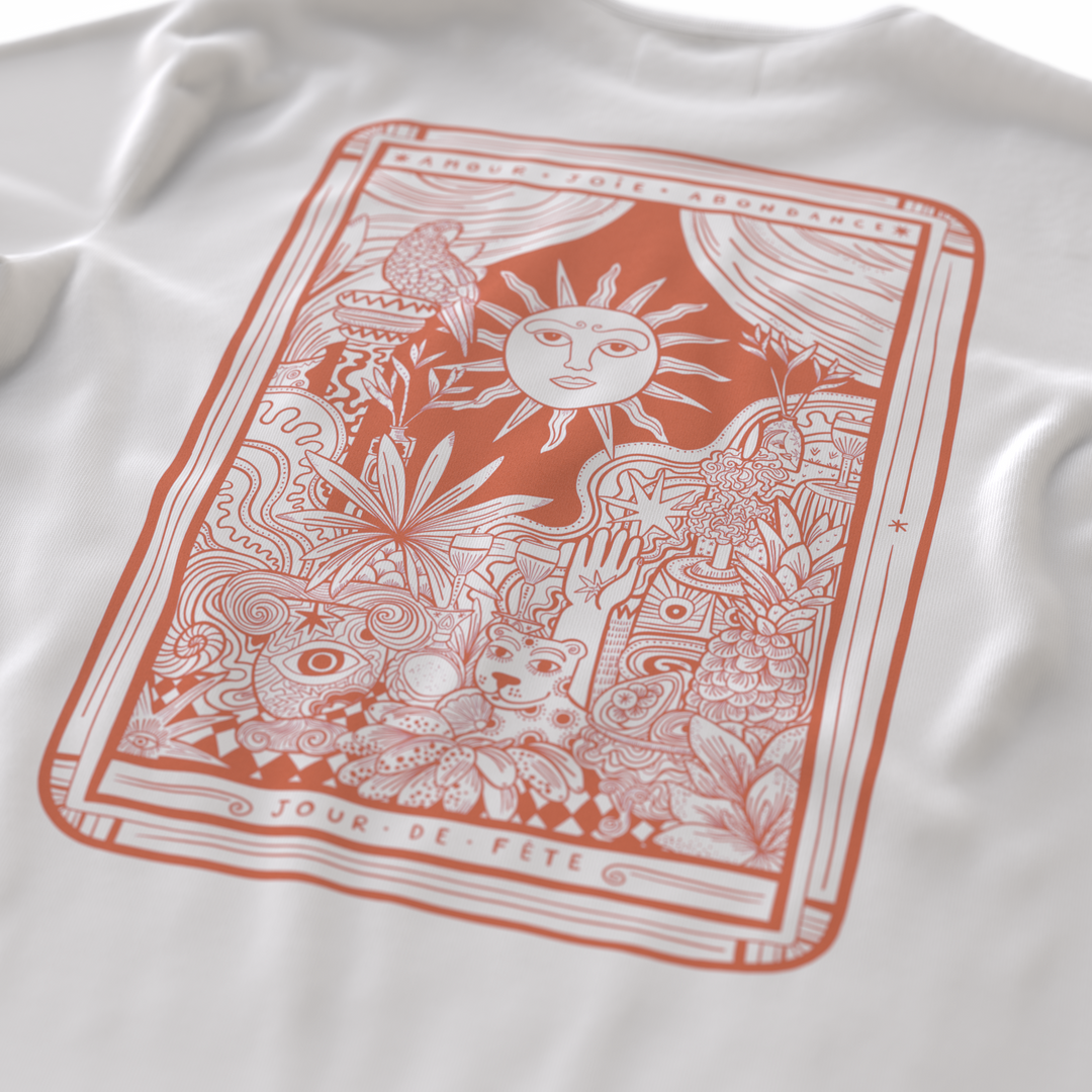 JOUR DE FÊTE・Unisex T-shirt・White
