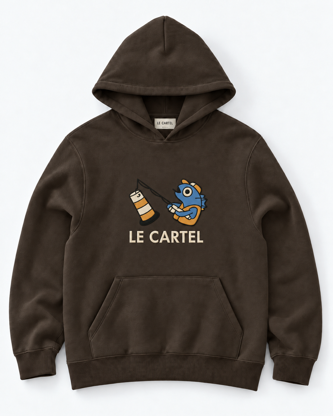 MIRACULOUS CATCH・Unisex embroidered hoodie・Chocolate