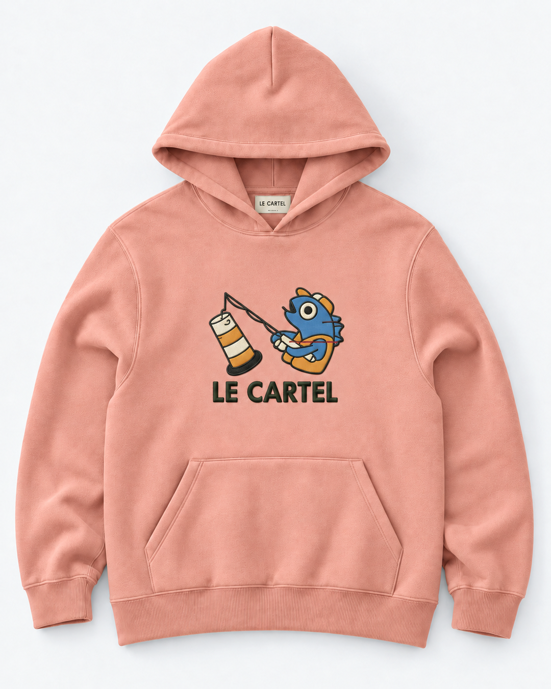 PÊCHE MIRACULEUSE・Hoodie unisexe brodé・Rose