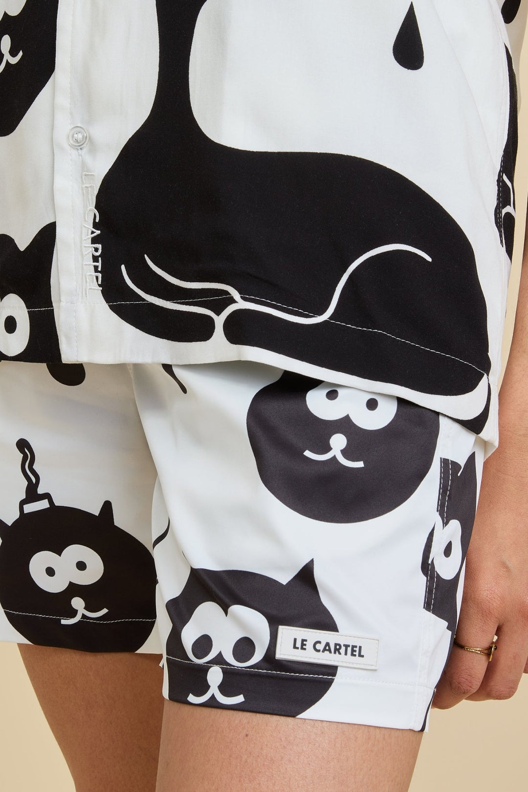 CHARTOON・Short de bain・ Blanc - Le Cartel