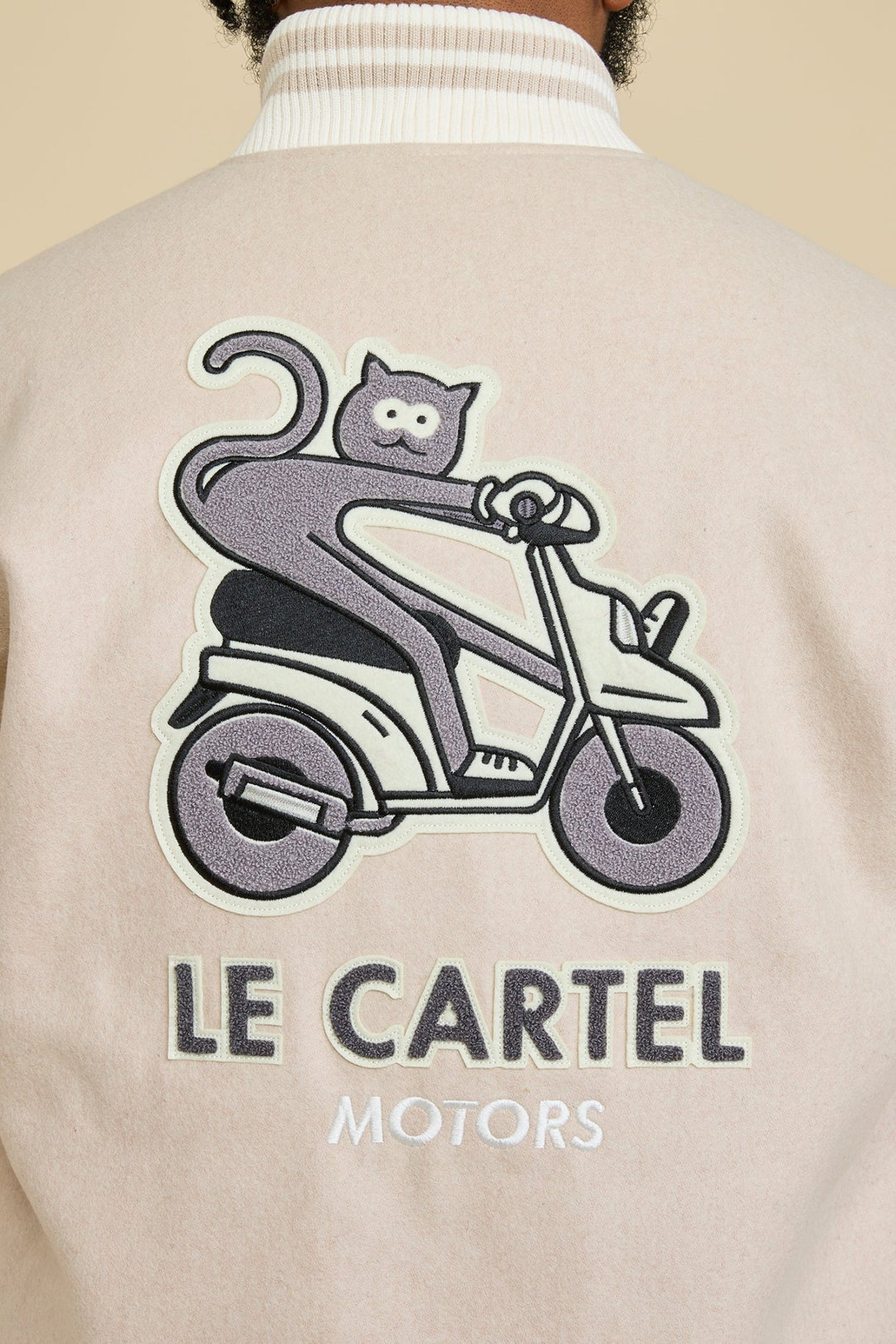 CHATCON・Veste varsity avec patchs・Sable - Le Cartel